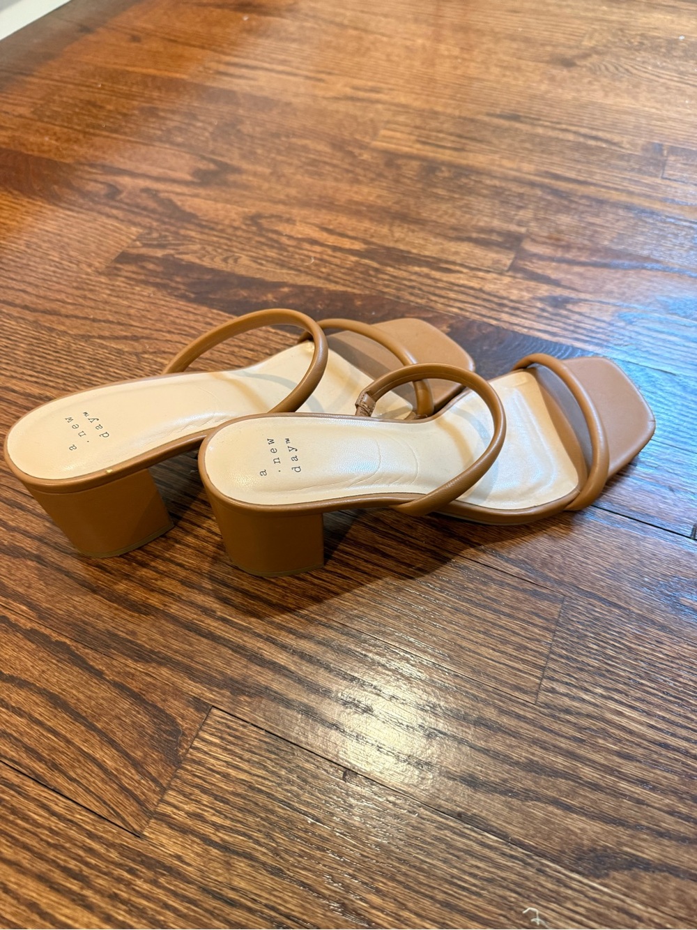 Target Tan Strappy Block Heel Sandals